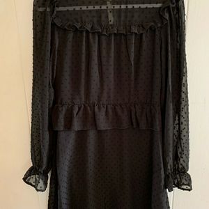 Romeo and Juliet black polka dot lace dress. New